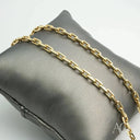 18k diamond-cut open link gold jewelry chain