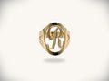 Gold Letter Signet Ring