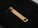 Shiny 18k solid gold heart bar pendant with elegant cutout