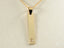 Elegant 18k solid gold heart bar pendant, art gold jewelry with delicate chain