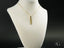 Elegant 18k solid gold heart bar pendant with diamond, part of art gold jewelry collection