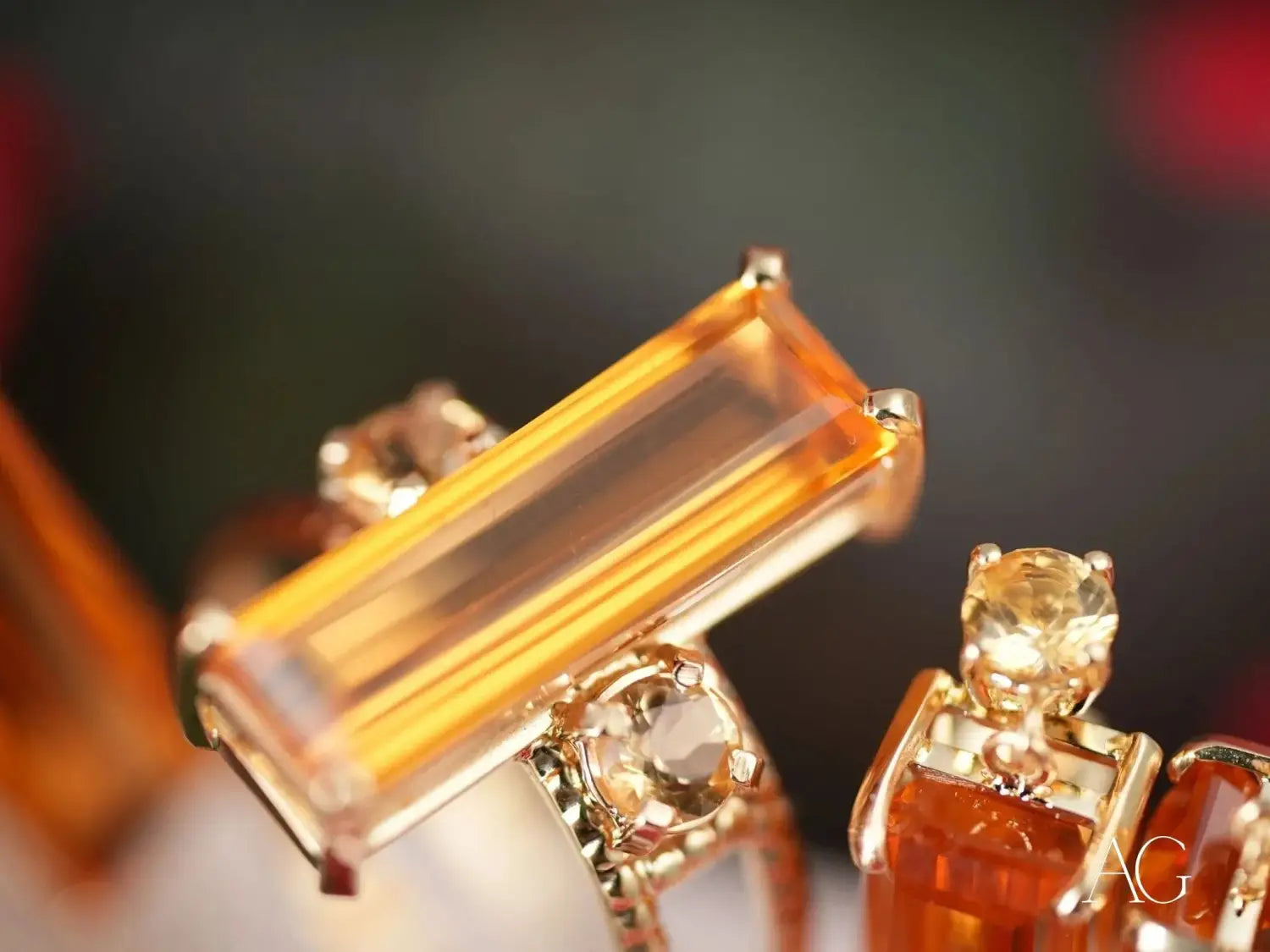 18K Gold Citrine Ring | Solar Aura Collection