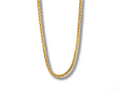 18k yellow gold round spiga chain necklace with lobster clasp