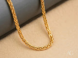 18k yellow gold Spiga chain necklace with lobster clasp