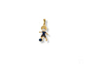 18k solid gold Golden Charm soccer boy pendant with blue enamel