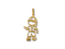 Golden Cherish pendant: 18k solid gold boy charm with baseball cap