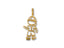 Golden Cherish Pendant featuring a boy-shaped charm in 18k solid gold jewelry design