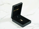Black velvet box with 18k solid gold Golden Cherub Pendant charm