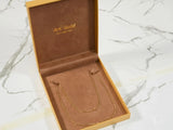 18K yellow gold basic link chain necklace in velvet box