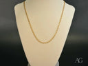 Delicate 18K yellow gold basic link chain necklace with oval links