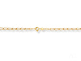Delicate 18K yellow gold basic link chain with spring-ring clasp