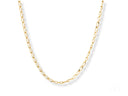 Delicate 18k yellow gold basic link chain necklace with oval links