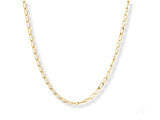 Delicate 18k yellow gold basic link chain necklace with oval links