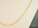 Delicate 18K yellow gold basic link chain necklace with oval links
