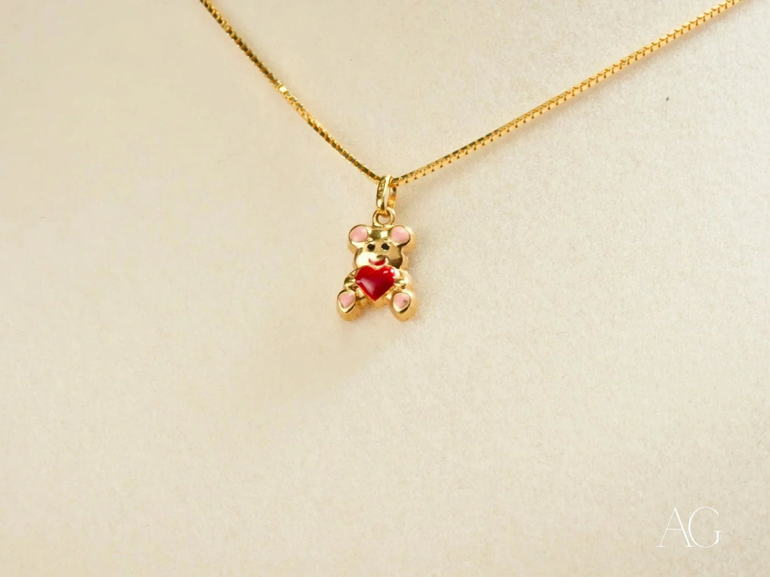 Golden Cub Bear Pendant