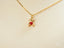 Art gold jewelry Golden Cub bear pendant necklace with teddy bear holding a red heart