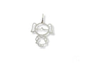 Golden Doll: 18k Yellow or White Gold Doll Girl Pendant