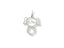 Silver-tone outline charm of a girl with pigtails, ideal for art gold jewelry enthusiasts