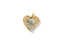 Golden Elegance 18k solid gold art gold jewelry heart-shaped pendant with cut-out girl figure