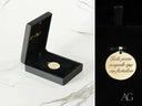 Golden Faith Tudo Posso art gold jewelry pendant with engraved inscription
