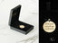 Gold-plated round pendant with engraved inscription from Golden Faith tudo posso art gold jewelry