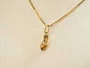 Golden Flip Flop Pendant in Art Gold Jewelry