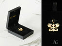 Golden Flutter Butterfly Pendant in Black Gift Box