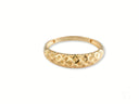 Golden Grace 18k Aparador Ring with diamond-cut gold band exudes timeless elegance