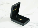 Open Golden Grace 18k solid gold doll girl pendant in black jewelry box