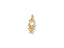 Golden Grace art gold jewelry 18k solid gold charm depicting a stylized girl with bow