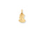 Polished gold pendant depicting classical profile bust from Golden Grace art gold jewelry collection