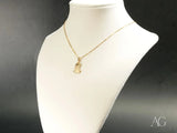 Golden Grace art gold jewelry teddy bear pendant necklace, meaningful gift