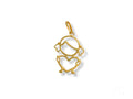 Golden Heart Doll: 18k Gold Heart Doll Pendant