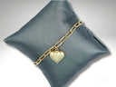 Golden Heart Elegance 18k solid gold heart bracelet