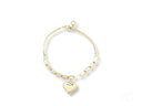 Golden Heart Elegance 18k solid gold bracelet with heart motif