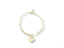 Gold chain bracelet with heart charm showcasing Golden Heart Elegance in 18k solid gold