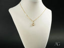 Golden Heart Pendant: 18k solid gold pineapple necklace