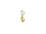 Shiny 18k solid gold heart charm in Golden Heart Pendant