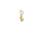 Shiny gold heart charm for Golden Heart Pendant in 18k solid gold art gold jewelry style