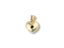 Shiny 18k solid gold golden heart pendant, elegant art gold jewelry accessory