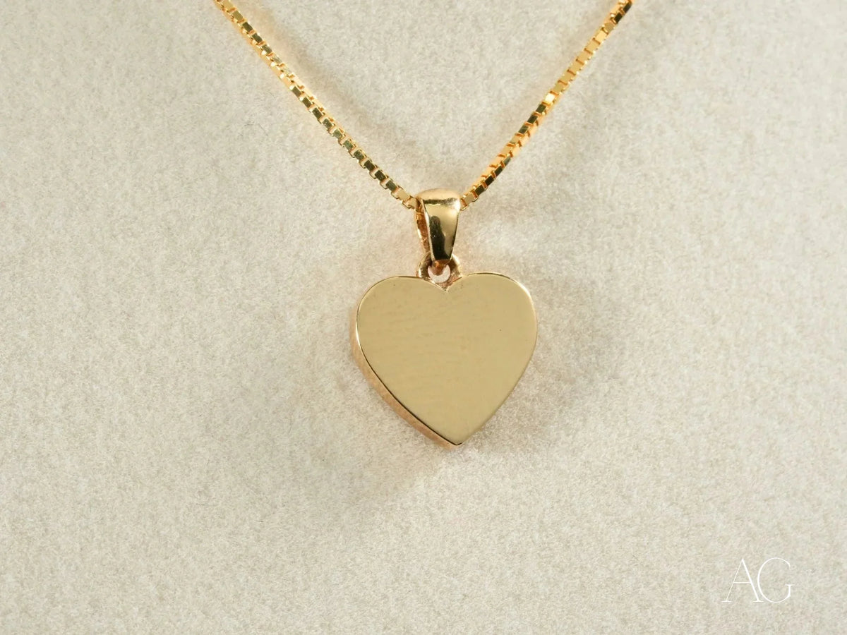 Golden Heart Pendant in 18k Solid Gold
