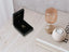 Golden Heart Pendant in black velvet box showcasing art gold jewelry with 18k solid gold craftsmanship