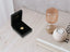 Golden Heart Pendant in an open black jewelry box, showcasing 18k solid gold art gold jewelry