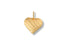 Art gold jewelry golden heart pendant with textured star and stripe pattern in 18k solid gold