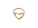 Golden heart ring in 18k gold open-heart design