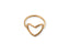Golden heart ring featuring an elegant 18k gold open-heart design for sophisticated style
