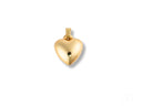 Polished 18k solid gold heart-shaped Golden Heartbeat Pendant in timeless elegance