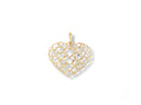 Golden Hearts Pendant: 18k Solid Gold Heart with Filigree Design