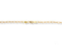 18K yellow gold paperclip link chain with lobster clasp