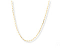 Delicate 18K yellow gold paperclip link chain necklace from Golden Icon